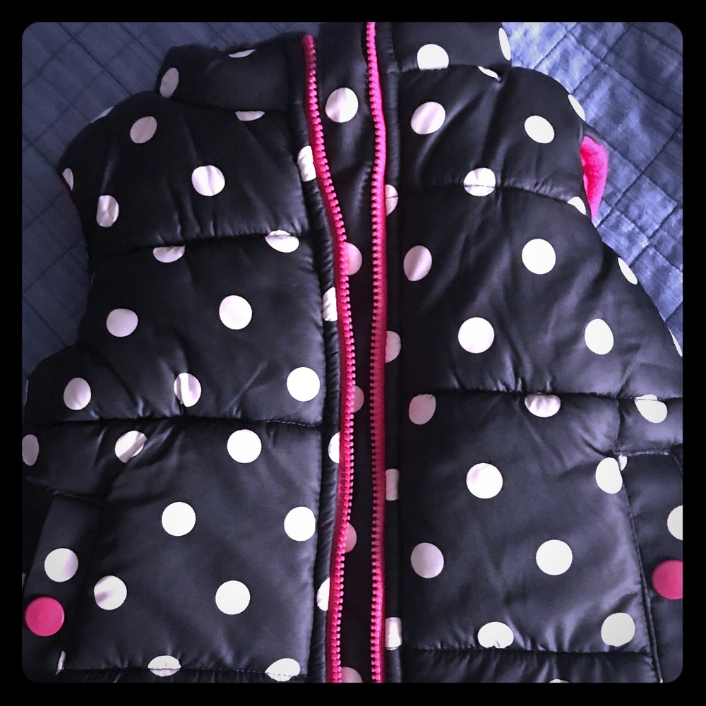 Winter polka dot vest 12 months